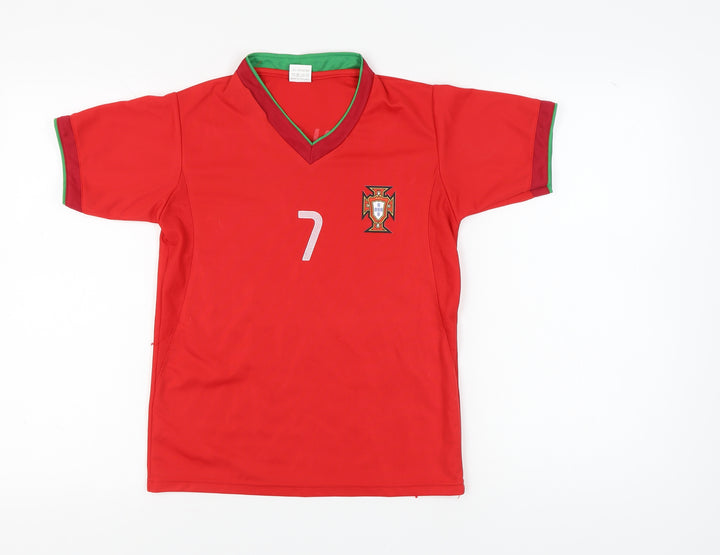 Inter Soccer Boys Red L Jersey T-Shirt, Short Sleeve, Football