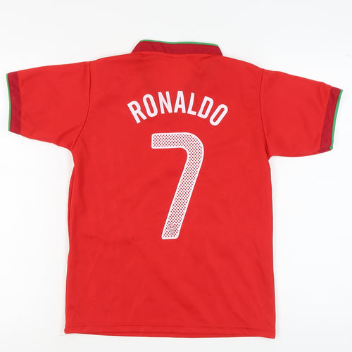 Inter Soccer Boys Red L Jersey T-Shirt, Short Sleeve, Football