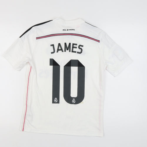 Adidas Boys White Football Jersey, 13-14 Years