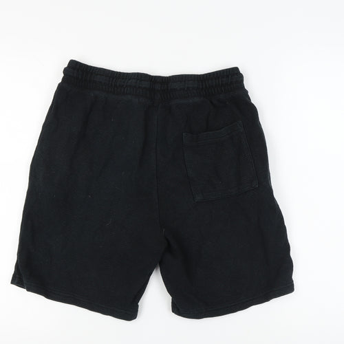 Next Men's Black Cotton Drawstring Shorts S