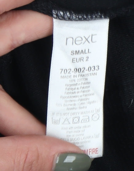 Next Men's Black Cotton Drawstring Shorts S