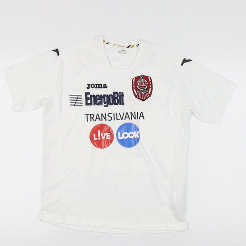 Joma Boys White Graphic Print Activewear Top 10-11 Years