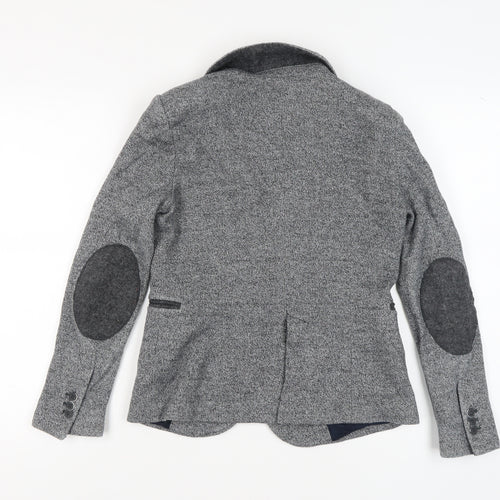 Zara Basic Women's Grey Blazer, Size 8, Mid-Length