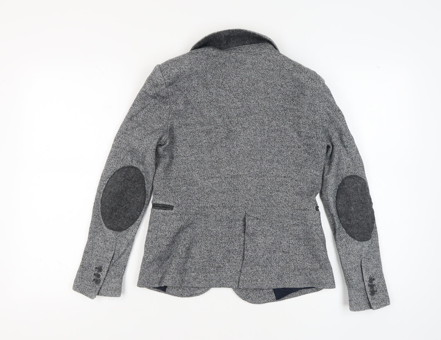 Zara Basic Women's Grey Blazer, Size 8, Mid-Length