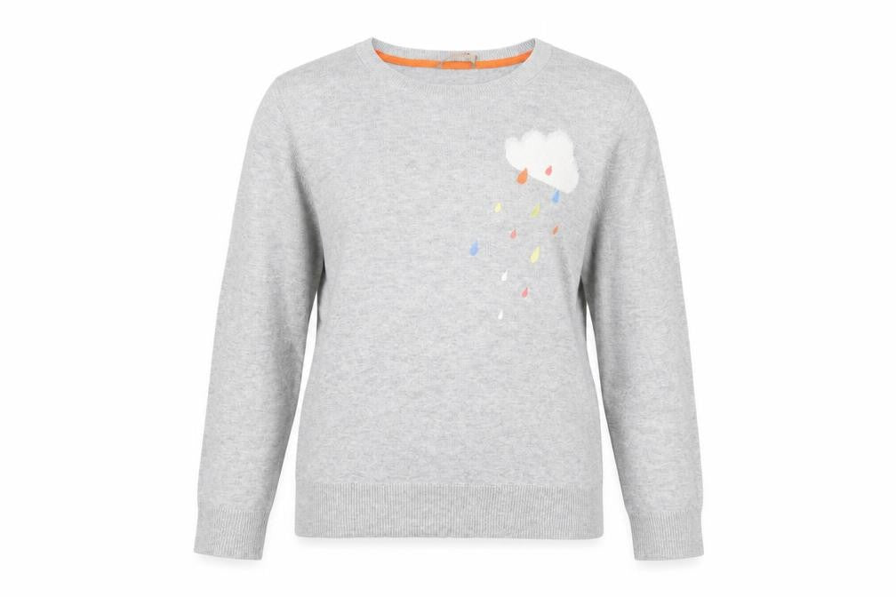 Front view of Oasis Women's Grey jumper Medium