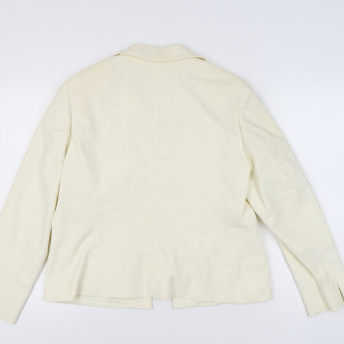 Marks and Spencer Women's Ivory Blazer - Size 16