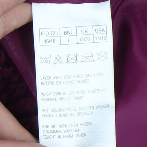 Damart Women's Purple Fleece Jacket Size 18/20