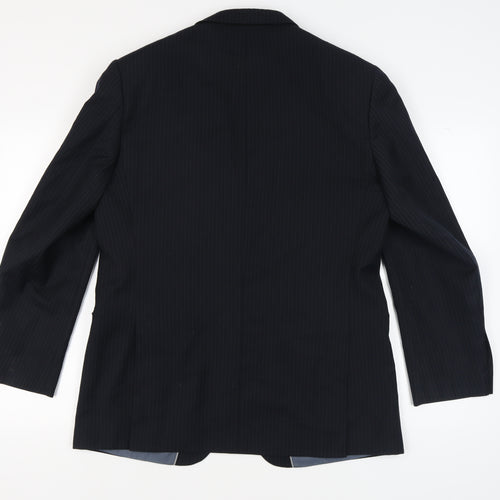 Marks and Spencer Men's Blue Striped Blazer Size 42R