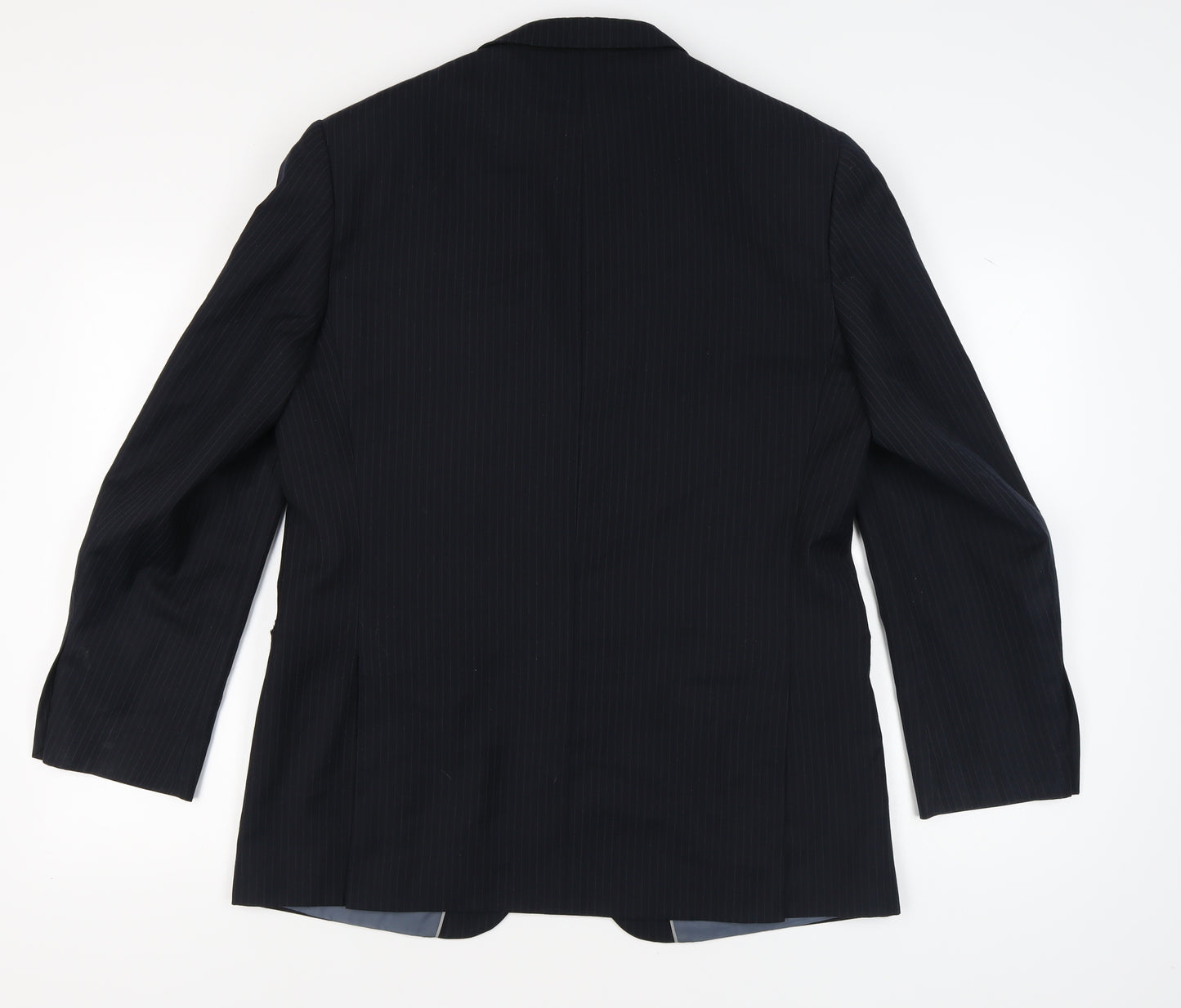 Marks and Spencer Men's Blue Striped Blazer Size 42R