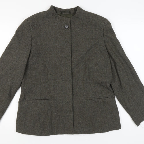 Jaeger Women's Size 14 Wool Suit Jacket Grey
