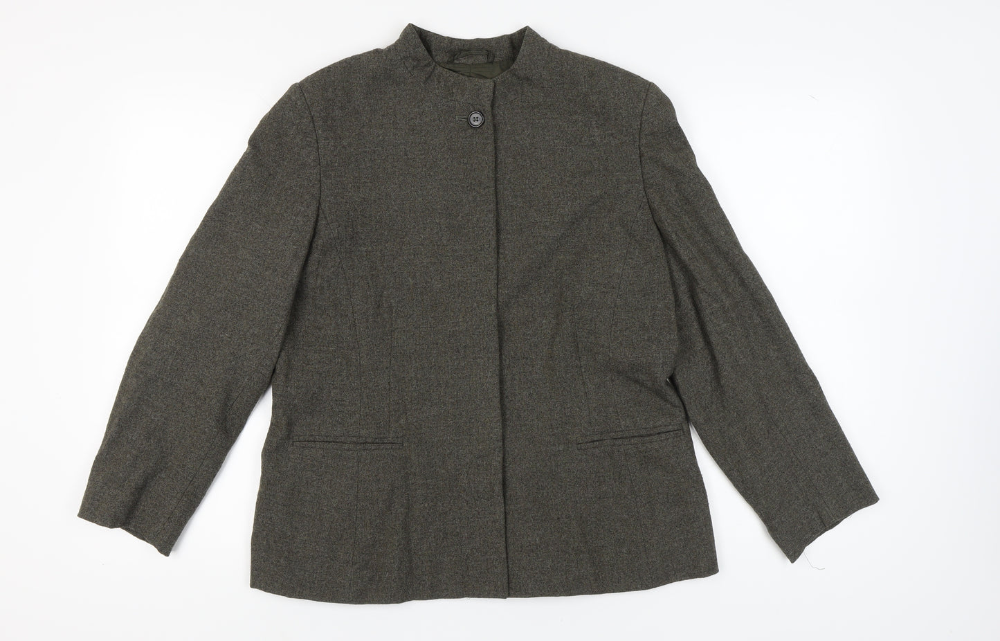 Jaeger Women's Size 14 Wool Suit Jacket Grey