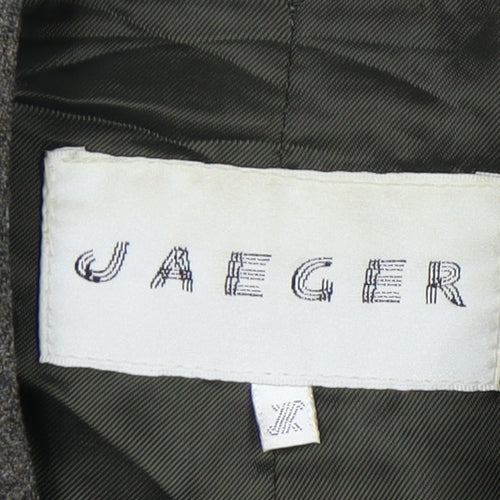 Jaeger Women's Size 14 Wool Suit Jacket Grey