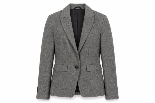 Front view of Next Women’s Grey Blazer, size UK 10, Single-Breasted