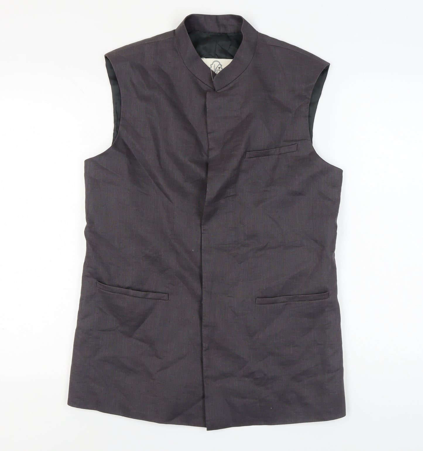 Shikara Sapphire Men's Black Waistcoat Medium