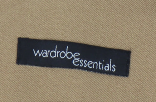Wardrobe Essentials Women's Beige Coat, Size 18, Casual Zip
