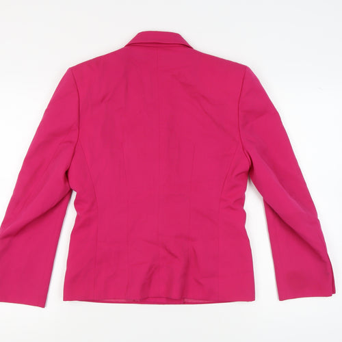St Michael Women's Pink Double-Breasted Blazer Size 10