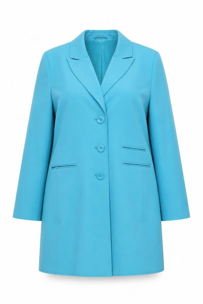 Front view of Wardrobe Women's Blue Blazer, size 18