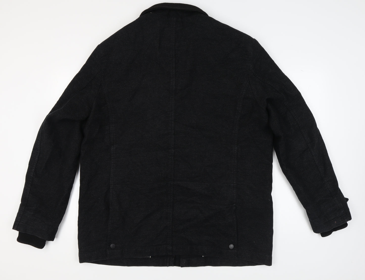 Next Men's Black 2XL Basic Jacket Cotton Polyester