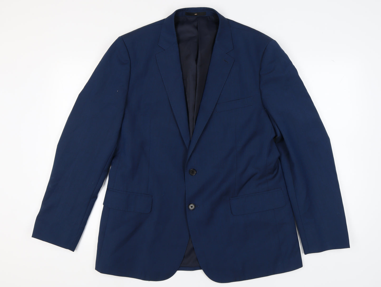 Jaeger Men's Blue Wool Blazer, 44R Regular Fit