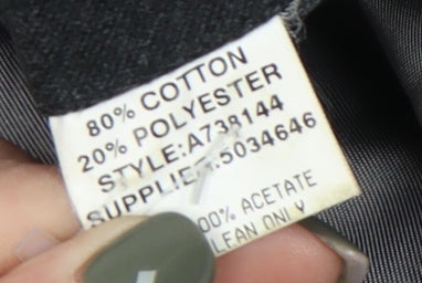 Linea Men's Black Mid-Length Jacket, Size M, Casual