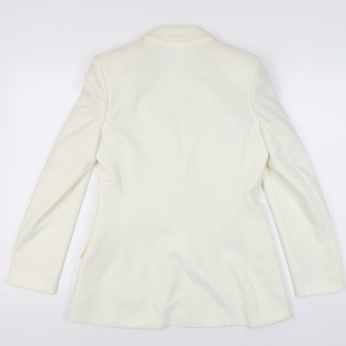 Marks and Spencer Women Ivory Blazer Size 12 Classic