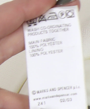 Marks and Spencer Women Ivory Blazer Size 12 Classic