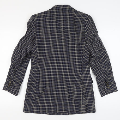 Marks and Spencer Women's Navy Check Blazer Size 10