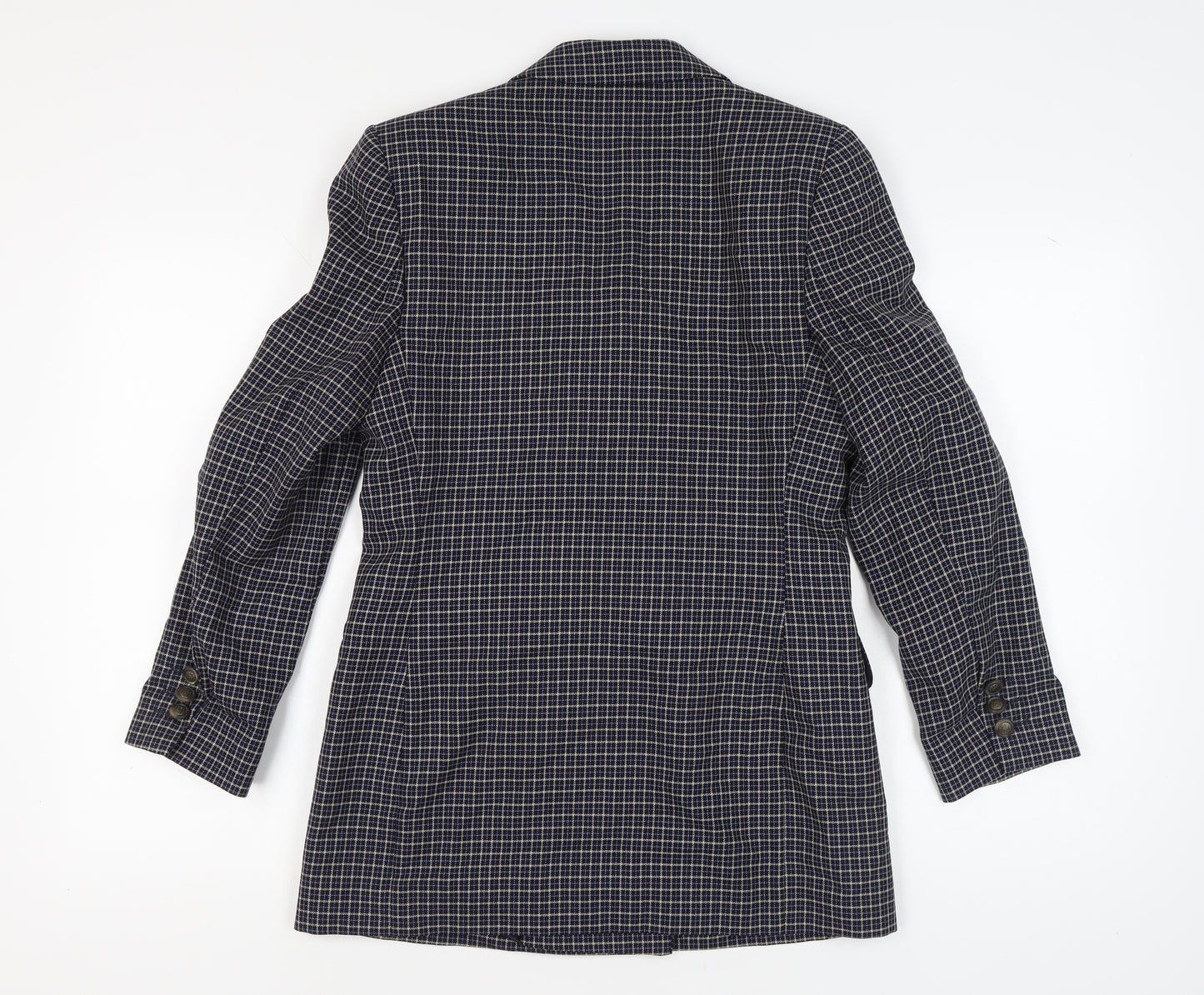 Marks and Spencer Women's Navy Check Blazer Size 10