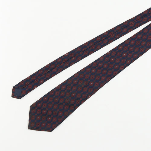 Pierre Cardin Men's Blue Geometric Slim Tie