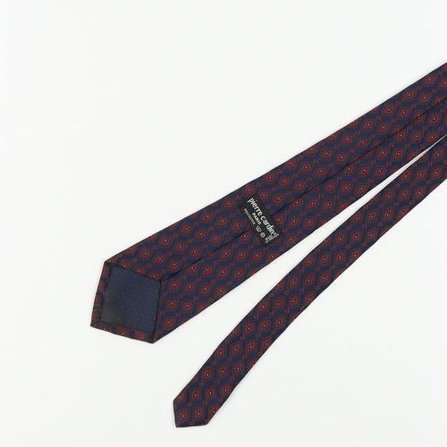 Pierre Cardin Men's Blue Geometric Slim Tie