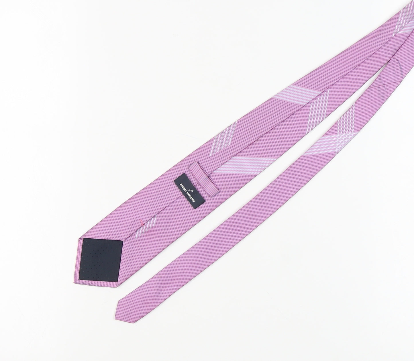 Daniel Hechter Men's Pink Silk Check Pattern Tie