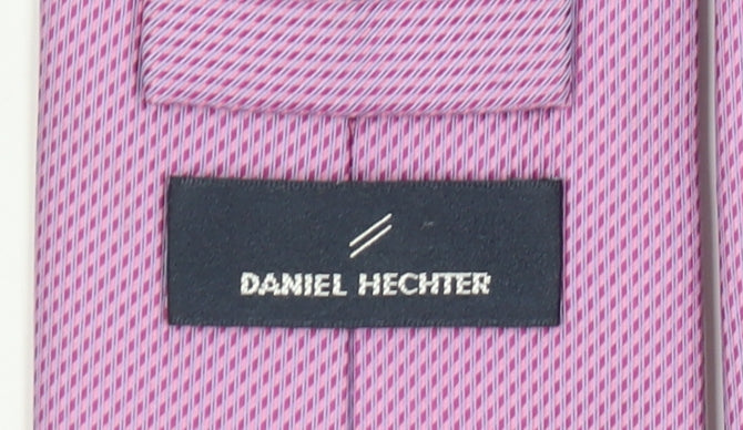 Daniel Hechter Men's Pink Silk Check Pattern Tie