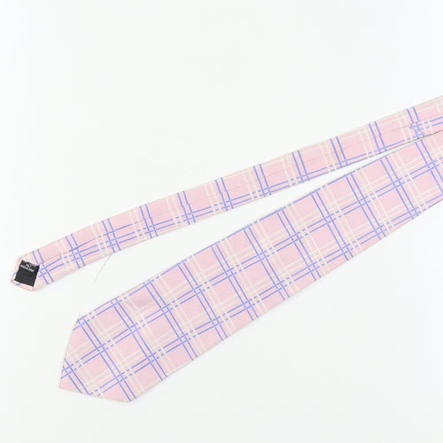 Van Heusen Pink Plaid Men's Silk Tie, One Size