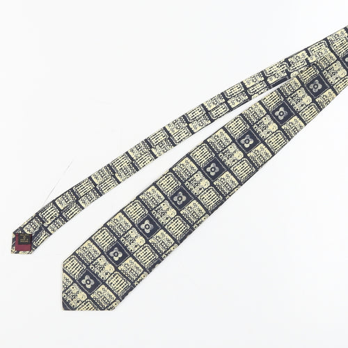 Paulo Men's Blue Geometric Silk Tie