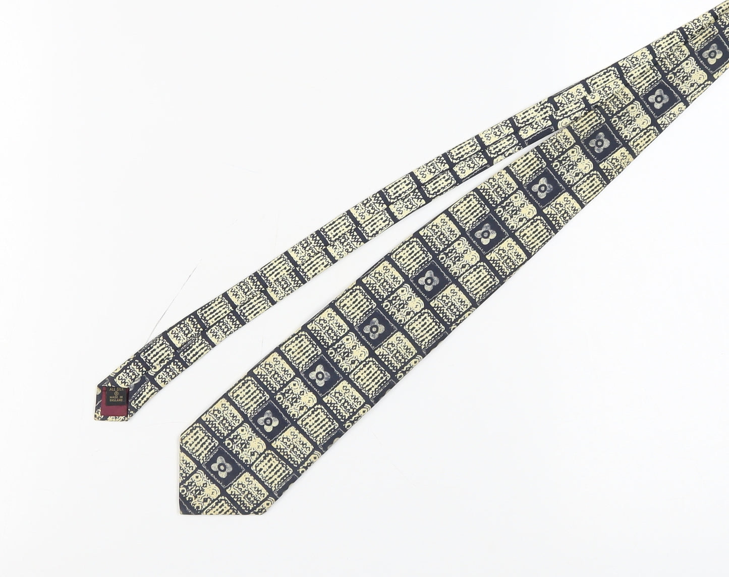 Paulo Men's Blue Geometric Silk Tie