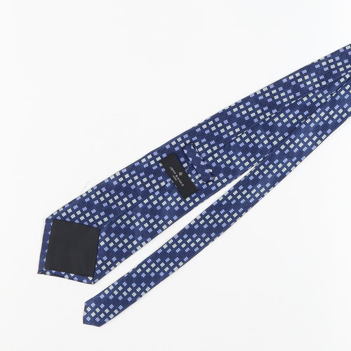 Jeff Banks Men's Blue Geometric Silk Tie
