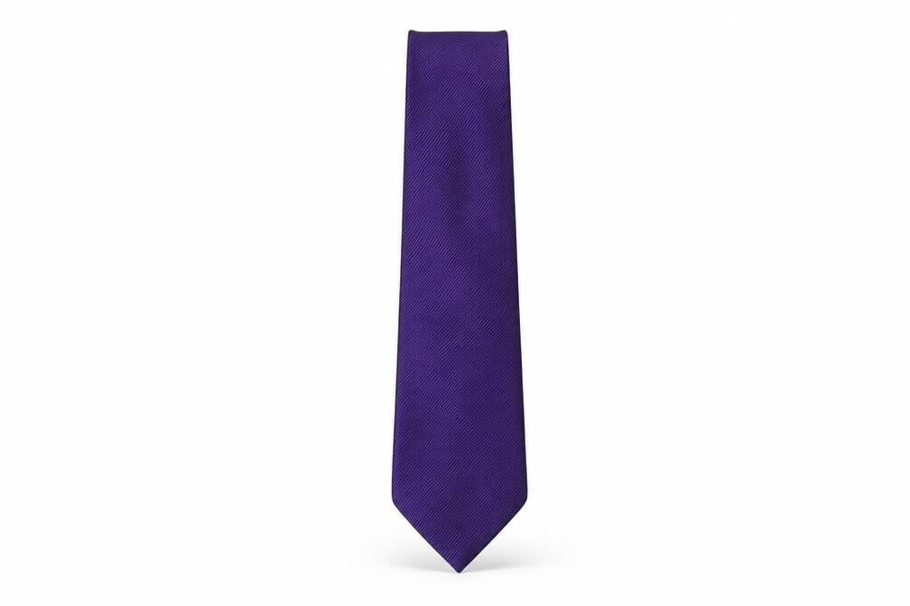 Front view of Jeff Banks Men's Purple Silk Slim Tie
