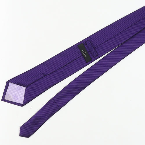 Jeff Banks Men's Purple Silk Slim Tie