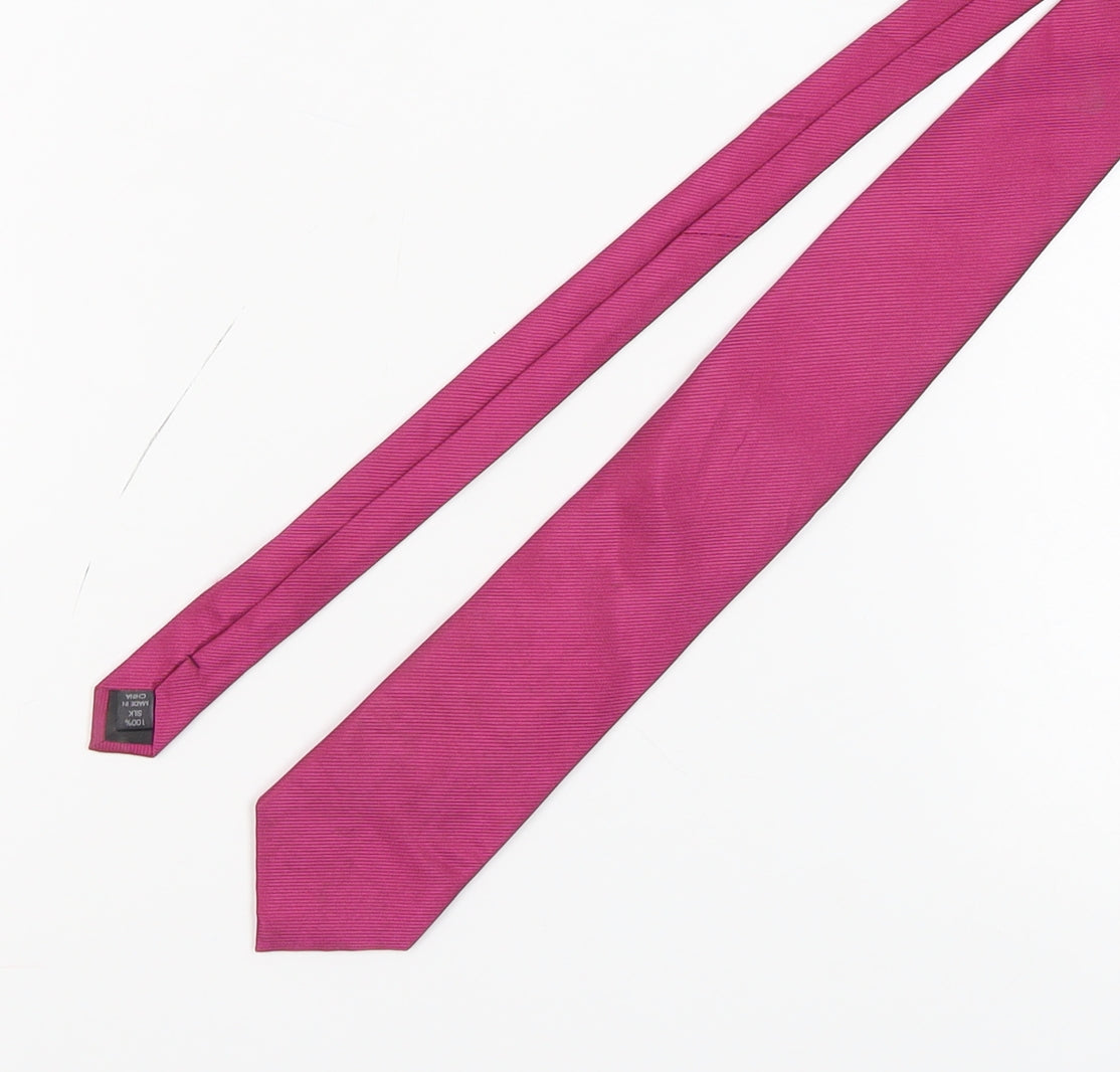 Thomas Nash Men's Pink Silk Slim Tie