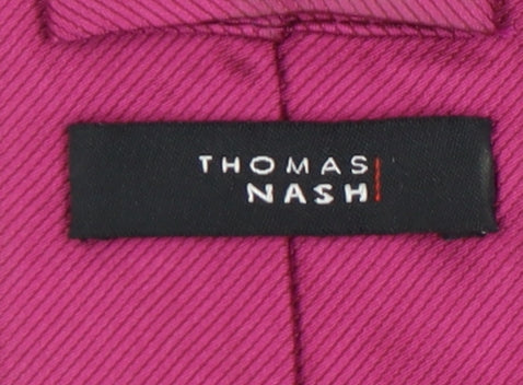 Thomas Nash Men's Pink Silk Slim Tie