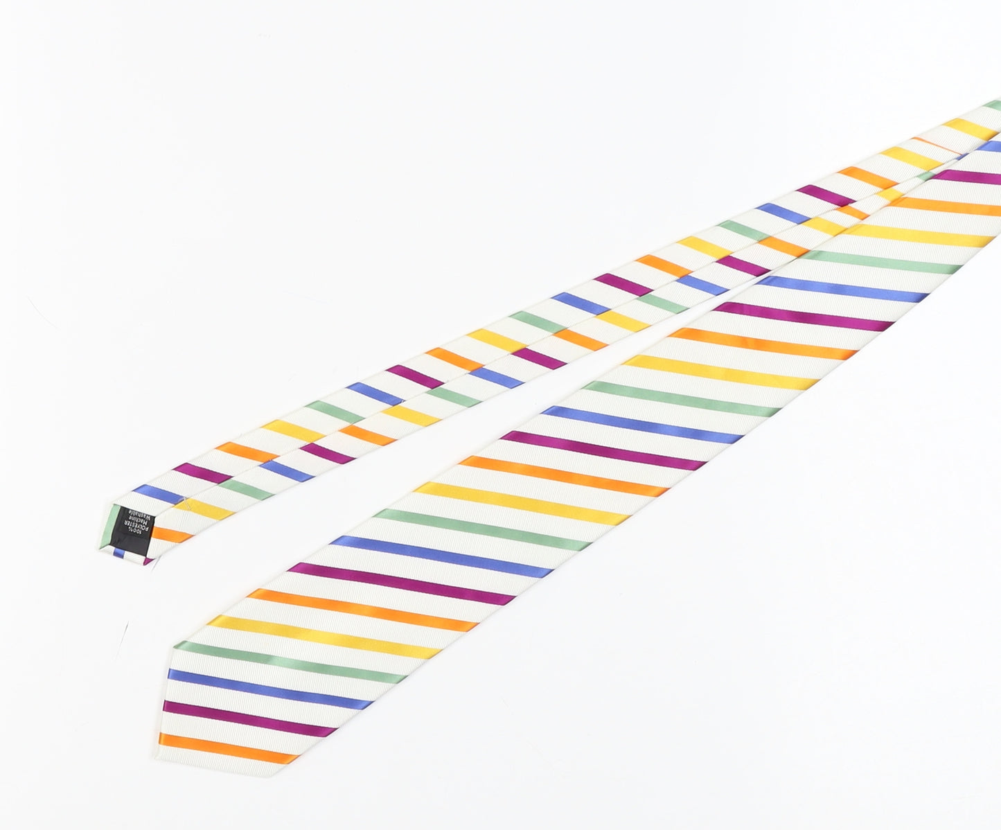 Thomas Nash Men's Multicoloured Slim Striped Tie