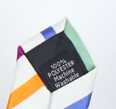 Thomas Nash Men's Multicoloured Slim Striped Tie