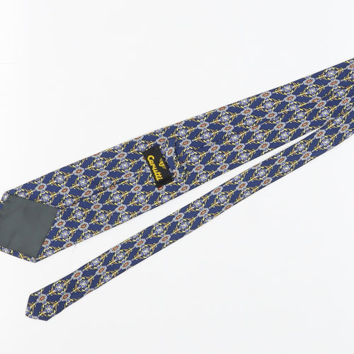 Cerutti Men's Blue Geometric Silk Tie