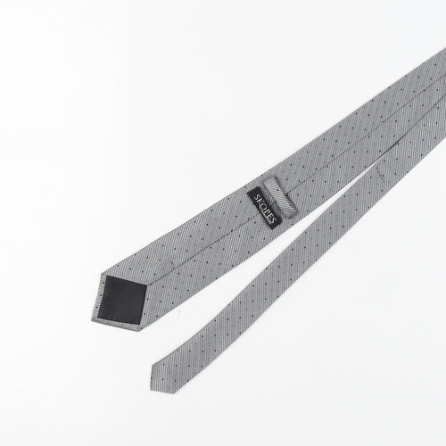 Skopes Men's Grey Polka Dot Tie - 100% Polyester