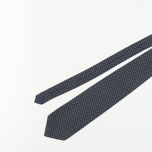 Mario Armani Men's Blue Silk Geometric Tie