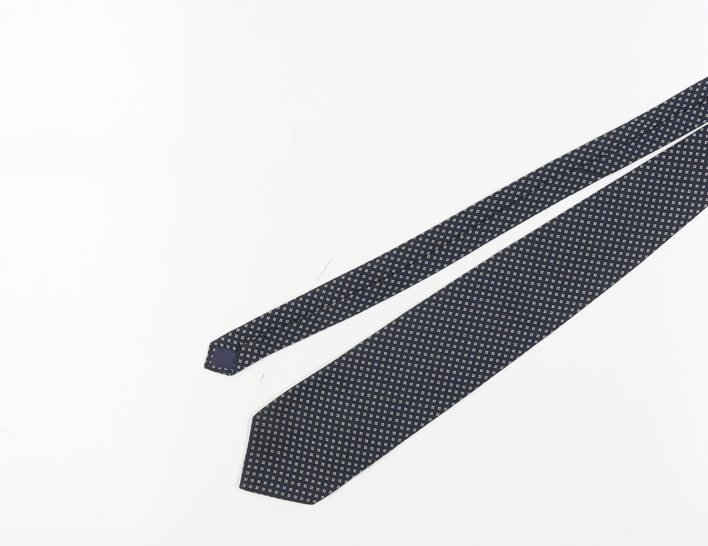 Mario Armani Men's Blue Silk Geometric Tie