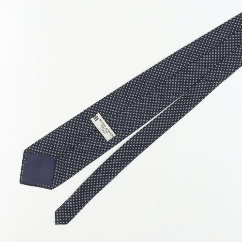 Mario Armani Men's Blue Silk Geometric Tie