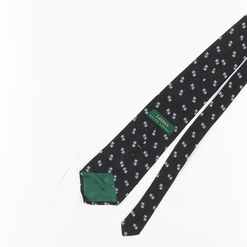 Ralph Lauren Men's Black Silk Geometric Tie