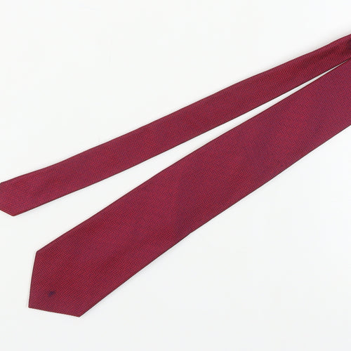 T.M. Lewin Men's Red Silk Geometric Slim Tie