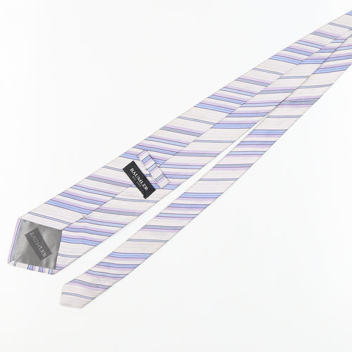 Bäumler Men's Multicoloured Silk Striped Tie